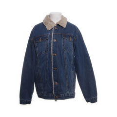 Vgeblyu Jeans | Blauwe spijkerjas met bontkraag