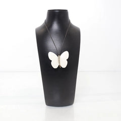 Witte Vlinder Hanger Ketting