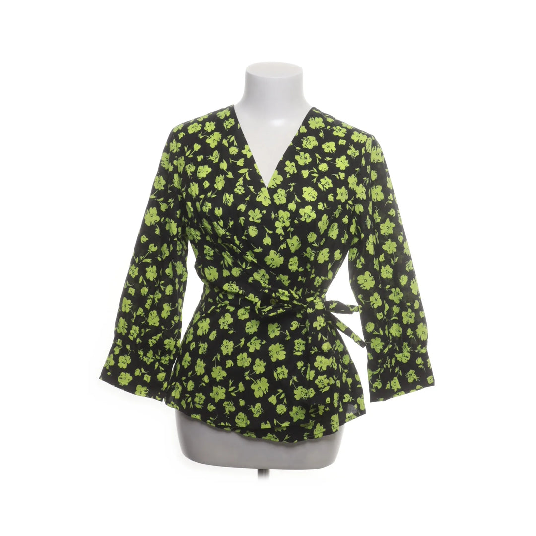 InWear | Zwart, Groen - Wikkelblouse