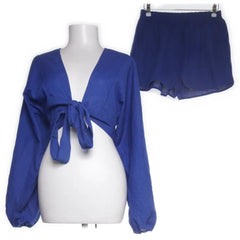 South Beach | Blauwe zomerse tweedelige set