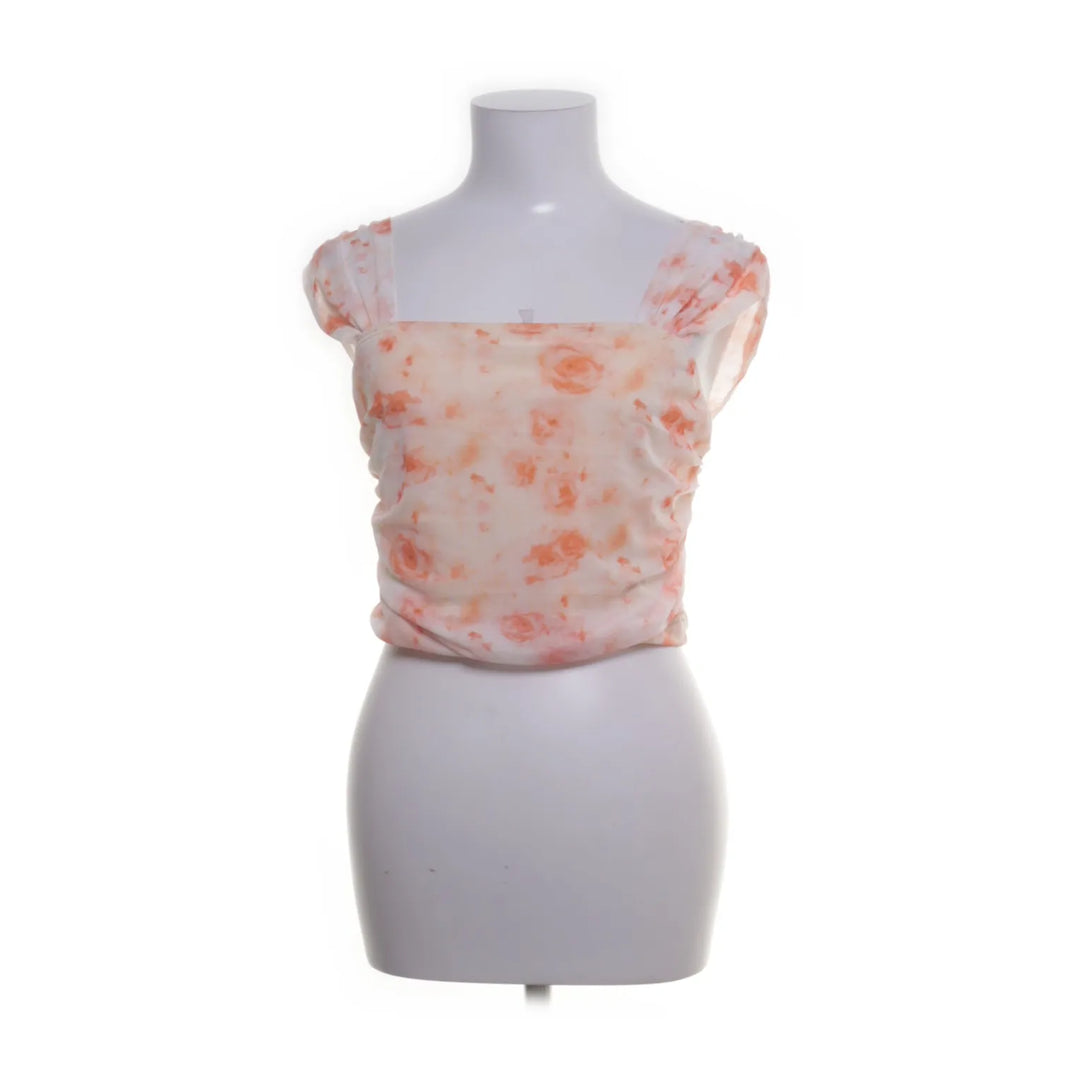 Oranje, Wit - Crop top