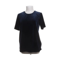 VILA Clothes | Donkerblauwe velours T-shirt