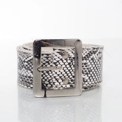 Grijze slangenprint riem