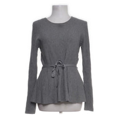 STOCKH LM | Grijze geribbelde peplumtop