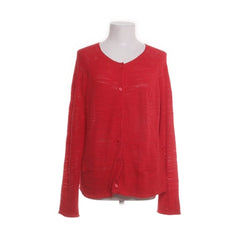 Marc O'Polo | Rood Fijngebreid Vest met Knoopsluiting