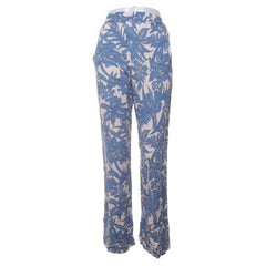 By-Bar Amsterdam | Blauwe Bloemenprint Broek