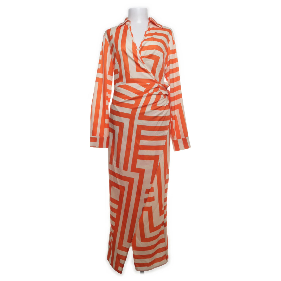 Oranje, Beige - Wikkeljurk