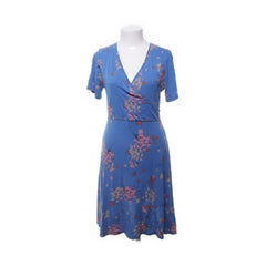 Jurk | Blauwe bloemenprint jurk