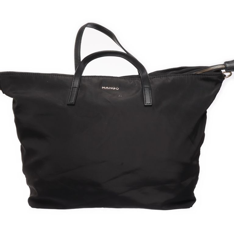 Mango | Zwarte shopper tas