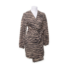 Neo Noir | Beige, Zwart - Wikkeljurk