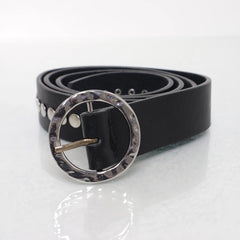 Zwarte Leren Riem Metalen Gesp