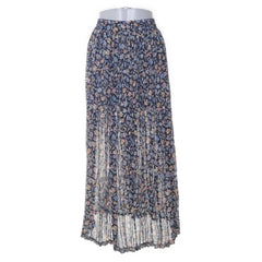 Westerlinds | Blauwe bloemenprint maxirok