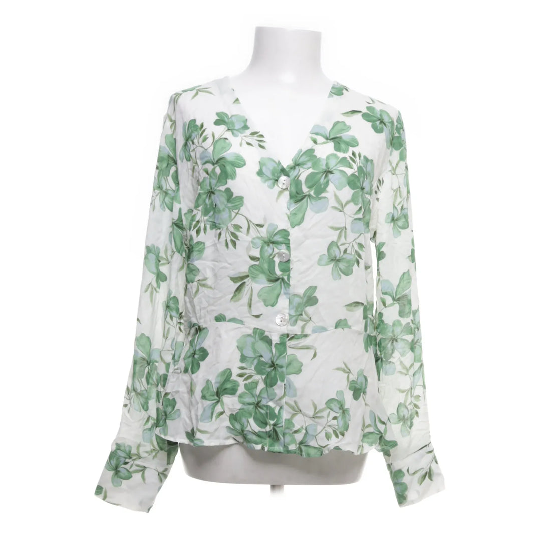 Reserved | Wit, Groen - Blouse