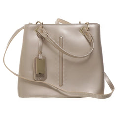 Beige Leren Handtas