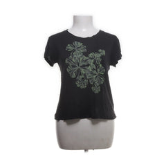 Ganni | Zwart bloemenprint T-shirt