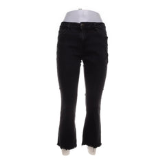 Mos Mosh | Zwarte uitlopende cropped jeans