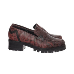 Zign | Bruine Slangenleren Loafers