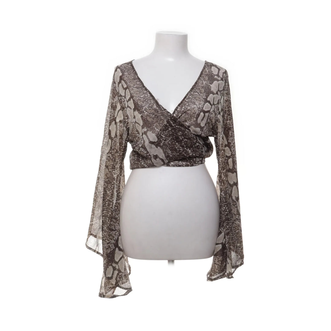 Tiara Visby | Bruin - Wikkelblouse