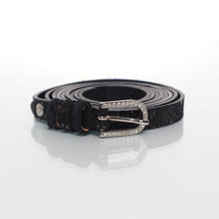 Zwarte Suède Riem Met Strass