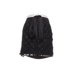 H&M | Zwarte rok met geborduurde details en strikceintuur
