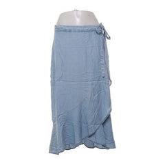 Lindex | Lichtblauwe denim wikkelrok