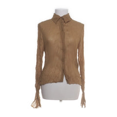 Weekday | Bruine zijden blouse