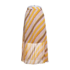Second Female | Gestreepte plissé midirok