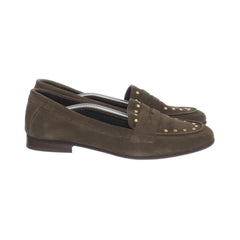 Eram | Bruine suède loafers met studs