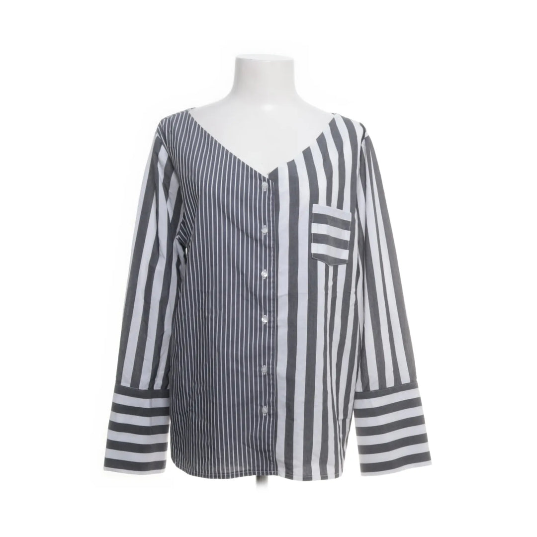 Ancora | Grijs, Wit - Blouse