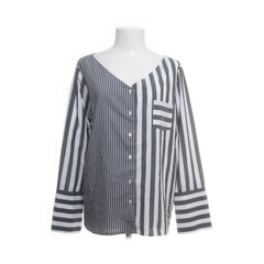 Ancora | Grijs, Wit - Blouse