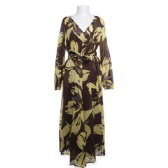 Julia June | Bruin, Geel - Maxi jurk