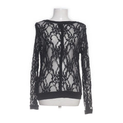 Selected Femme | Zwarte kanten doorschijnende top