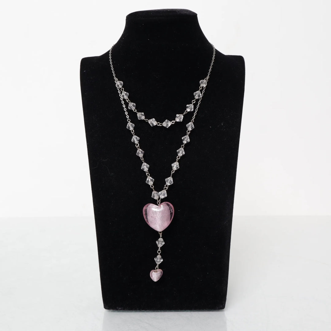 Zilver, Roze - Ketting