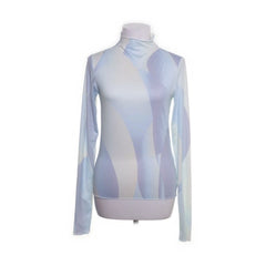 Monki | Lichtblauwe coltrui met patroon