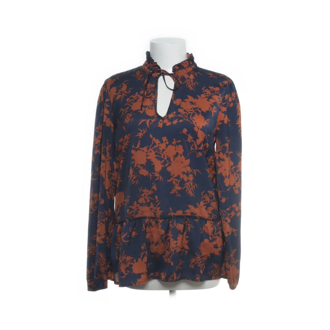 Cotton Club | Blauw, Bruin - Strikblouse