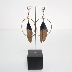 Goud, Zwart - Oorbellen