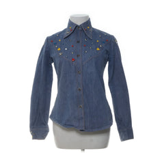 Kanvas | Blauw, Meerkleurig - Denim blouse