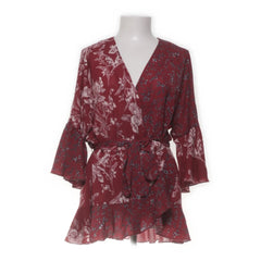 French Connection | Rood, Meerkleurig - Wikkelblouse