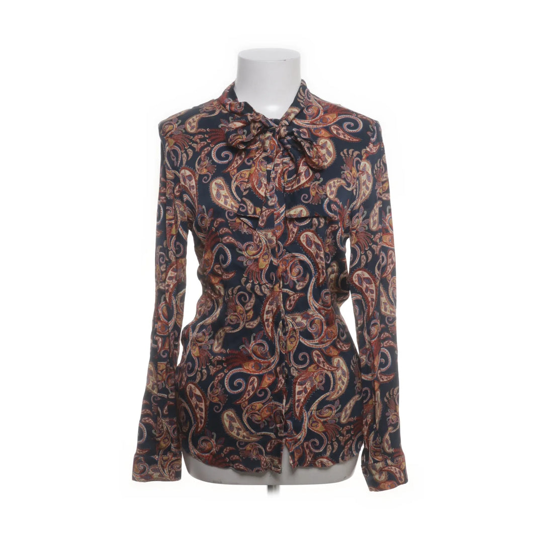 Corel | Blauw, Oranje, Meerkleurig - Strikblouse