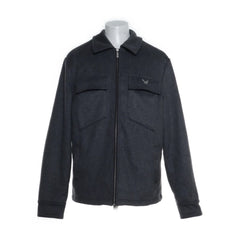 Distorted People | Donkergrijze gewatteerde jas