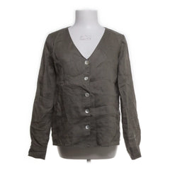 Mango Casual | Grijze linnen blouse