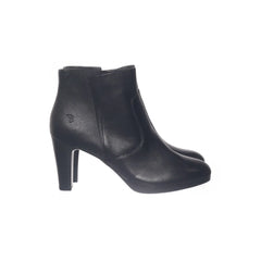 Softwalk | Zwarte leren enkellaarsjes