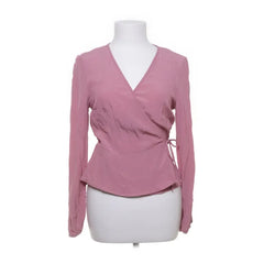 H&M | Oudroze wikkelblouse met lange mouwen