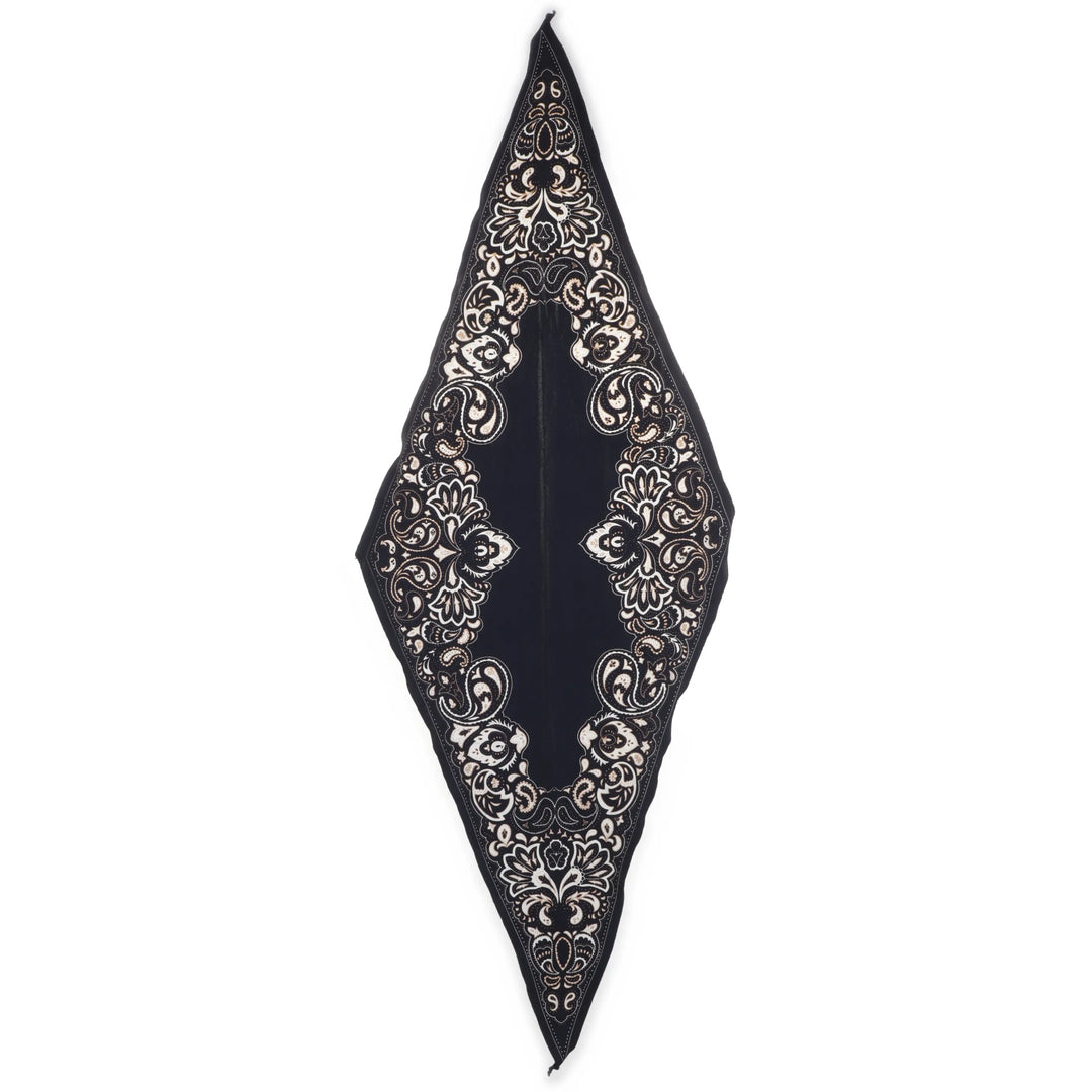 Zwart, Beige - Halsdoek