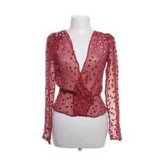 The Kooples | Rode doorschijnende stippenblouse