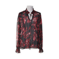 Freebird | Zwart, Rood - Strikblouse