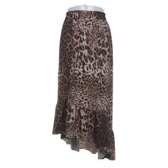 Co-Ika | Bruine luipaard-print rok