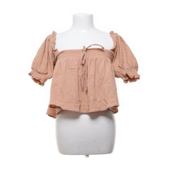 ASOS Design | Roze Pofmouw Boerenblouse
