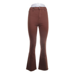 Don't Think Twice | Bruine flared broek met hoge taille
