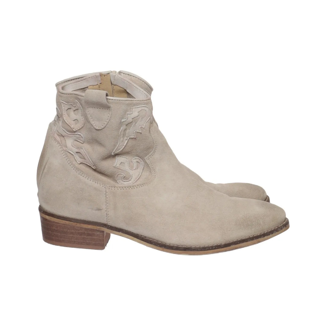 Beige - Enkellaarzen